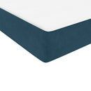 vidaXL sötétkék bársony rugós és LED-es ágy matraccal 80x210 cm