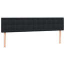 vidaXL fekete bársony rugós és LED-es ágy matraccal 200x220 cm