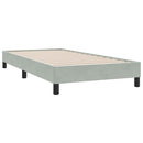 vidaXL világosszürke bársony rugós ágy matraccal 80x210 cm