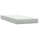 vidaXL világosszürke bársony rugós ágy matraccal 80x210 cm