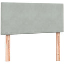 vidaXL világosszürke bársony rugós ágy matraccal 80x210 cm