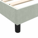 vidaXL világosszürke bársony rugós ágy matraccal 80x210 cm