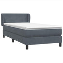 vidaXL sötétszürke bársony rugós ágy matraccal 80x210 cm