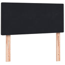 vidaXL fekete bársony rugós ágy matraccal 90x210 cm