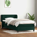 vidaXL sötétzöld bársony rugós ágy matraccal 80x220 cm