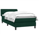vidaXL sötétzöld bársony rugós ágy matraccal 80x220 cm