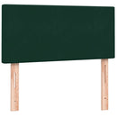 vidaXL sötétzöld bársony rugós ágy matraccal 80x220 cm