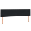 vidaXL fekete bársony rugós ágy matracokkal 200x220 cm
