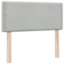 vidaXL világosszürke bársony rugós ágy matraccal 80x210 cm