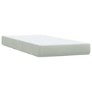 vidaXL világosszürke bársony rugós ágy matraccal 80x210 cm