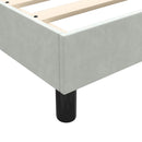 vidaXL világosszürke bársony rugós ágy matraccal 80x210 cm