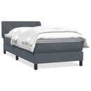 vidaXL sötétszürke bársony rugós ágy matraccal 80x210 cm
