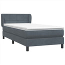 vidaXL sötétszürke bársony rugós ágy matraccal 80x210 cm