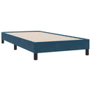 vidaXL sötétkék bársony rugós ágy matraccal 80x210 cm