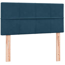 vidaXL sötétkék bársony rugós ágy matraccal 80x210 cm
