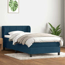 vidaXL sötétkék bársony rugós ágy matraccal 80x210 cm