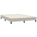 vidaXL világosszürke bársony rugós ágy matraccal 160x210 cm