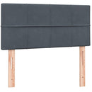 vidaXL sötétszürke bársony rugós ágy matraccal 80x220 cm