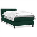 vidaXL sötétzöld bársony rugós ágy matraccal 80x220 cm