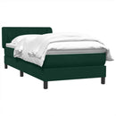 vidaXL sötétzöld bársony rugós ágy matraccal 80x220 cm