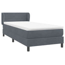 vidaXL sötétszürke bársony rugós ágy matraccal 80x210 cm