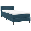 vidaXL sötétkék bársony rugós ágy matraccal 80x210 cm