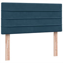 vidaXL sötétkék bársony rugós ágy matraccal 80x210 cm