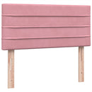 vidaXL rózsaszín bársony rugós ágy matraccal 100x210 cm