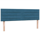 vidaXL sötétkék bársony rugós ágy matraccal 160x210 cm