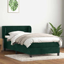 vidaXL sötétzöld bársony rugós ágy matraccal 80x220 cm