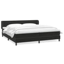 vidaXL fekete bársony rugós ágy matracokkal 200x220 cm
