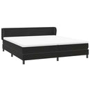 vidaXL fekete bársony rugós ágy matracokkal 200x220 cm