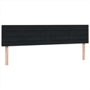 vidaXL fekete bársony rugós ágy matracokkal 200x220 cm