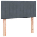 vidaXL sötétszürke bársony rugós ágy matraccal 80x210 cm