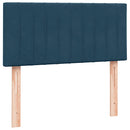 vidaXL sötétkék bársony rugós ágy matraccal 80x210 cm