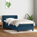 vidaXL sötétkék bársony rugós ágy matraccal 80x210 cm