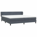 vidaXL sötétszürke bársony rugós ágy matraccal 180x210 cm