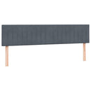 vidaXL sötétszürke bársony rugós ágy matraccal 180x210 cm