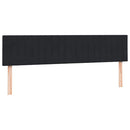 vidaXL fekete bársony rugós ágy matracokkal 200x220 cm