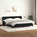vidaXL fekete bársony rugós ágy matracokkal 200x220 cm