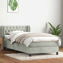 vidaXL világosszürke bársony rugós ágy matraccal 80x210 cm