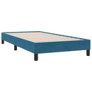 vidaXL sötétkék bársony rugós ágy matraccal 80x210 cm