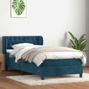 vidaXL sötétkék bársony rugós ágy matraccal 80x210 cm