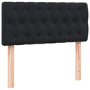 vidaXL fekete bársony rugós ágy matraccal 90x210 cm