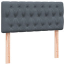 vidaXL sötétszürke bársony rugós ágy matraccal 100x210 cm