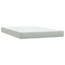 vidaXL világosszürke bársony rugós ágy matraccal 160x210 cm