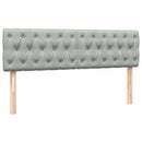 vidaXL világosszürke bársony rugós ágy matraccal 160x210 cm