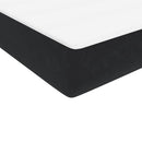 vidaXL fekete bársony rugós ágy matraccal 160x210 cm