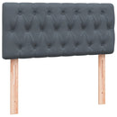 vidaXL sötétszürke bársony rugós ágy matraccal 80x220 cm