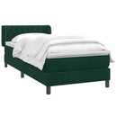 vidaXL sötétzöld bársony rugós ágy matraccal 80x220 cm